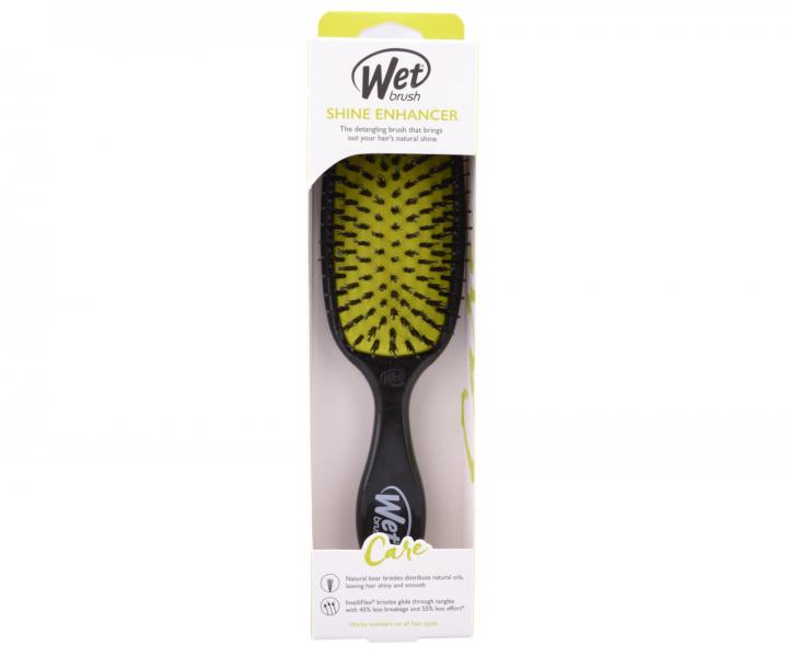Szczotka do rozczesywania wosw z wosia dzika i nylonu Wet Brush Shine Enhancer - czarna
