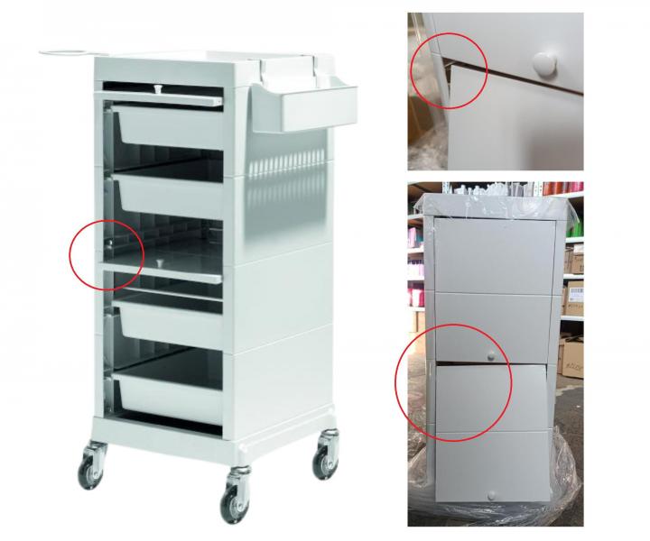 Pomocnik fryzjerski z drzwiczkami Sibel Discrete - kremowy - II. jako�� - niefunkcjonuj�ce dolne drzwiczki