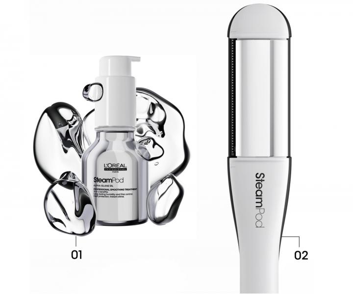 Prostownica parowa do wosw Loral Professionnel SteamPod 4 - biaa