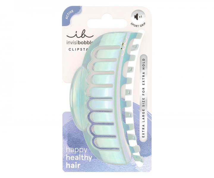 Du�a klamra do w�os�w do uprawiania sportu Invisibobble Clipstar L Flexibobble - niebieska per�owa