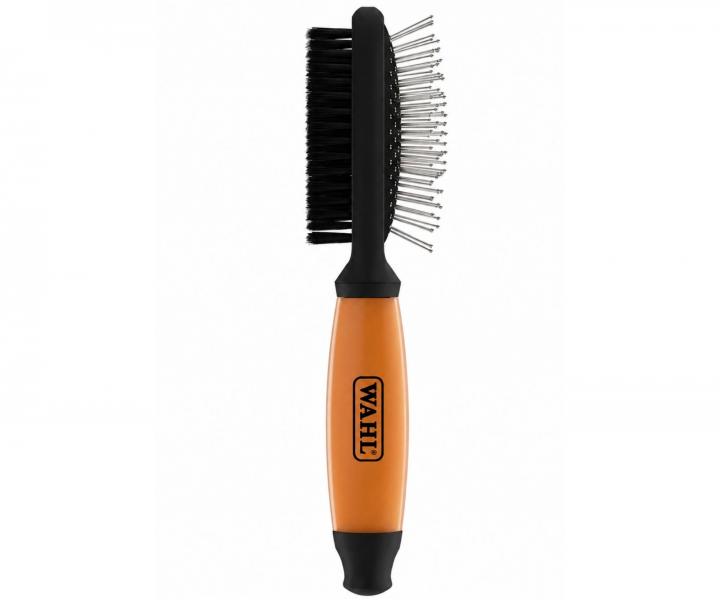 Dwustronna szczotka do piel�gnacji sier�ci zwierz�t Wahl Professional Double Sided Brush 58421 - pomara�czowa