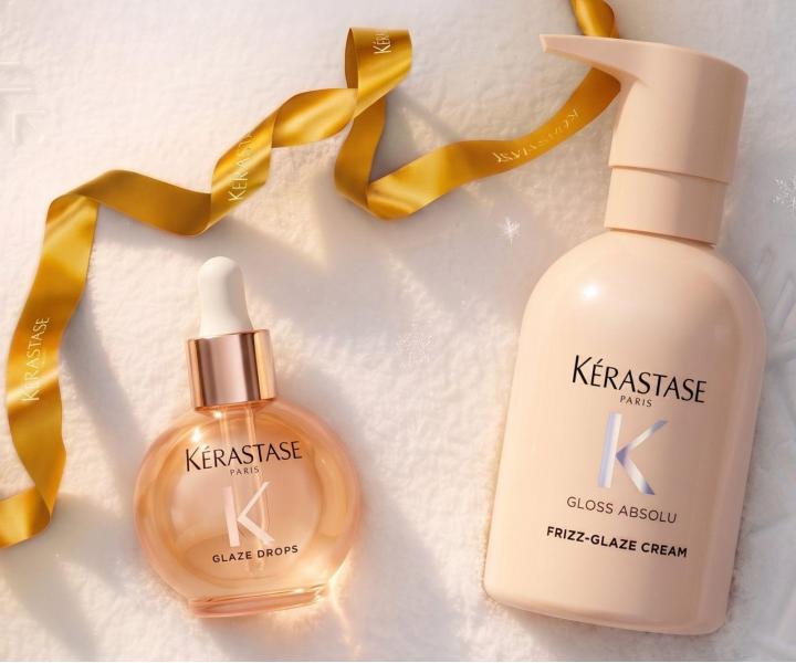 Zestaw upominkowy nab�yszczaj�cy i nawil�aj�cy w�osy ze sk�onno�ci� do puszenia si� K�rastase Gloss Absolu Set