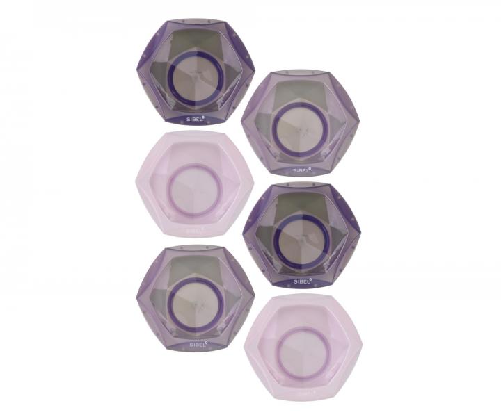 Zestaw kolorowych misek do mieszania farb fryzjerskich Sibel Mish'Mash - 6 szt