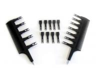 Zestaw grzebieni do pasemek Mila z przesuwanymi haczykami S, M, L