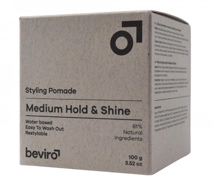 Pasta do stylizacji w�os�w nadaj�ca po�ysk i �rednie utrwalenie Beviro Styling Pomade Medium Hold & Shine - 100 g