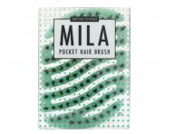 Szczotka do w�os�w z w�osiem dzika i nylonowym Sister Young Mila Pocket Hair Brush - jasnozielona