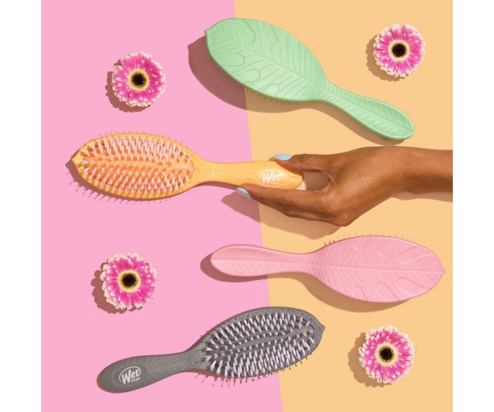 Szczotka do rozczesywania wosw z dodatkiem oleju z pestek arbuza Wet Brush Go Green Treatment & Shine Brush - rowa