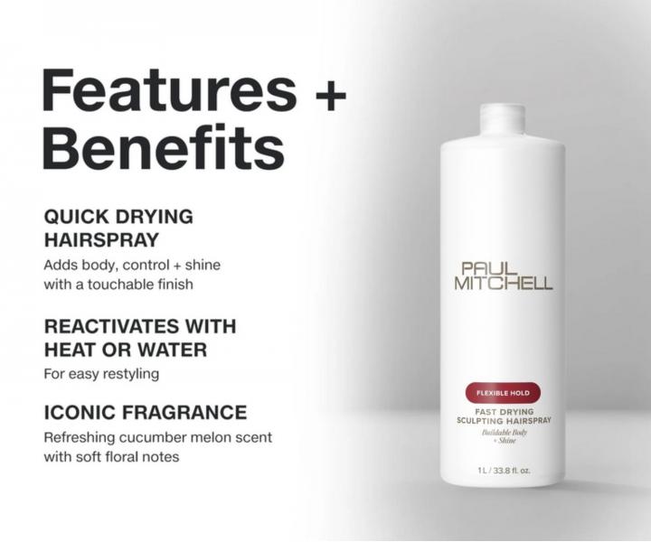 Szybkoschn�cy lakier do w�os�w Paul Mitchell Flexible Hold Fast Drying Sculpting Hairspray