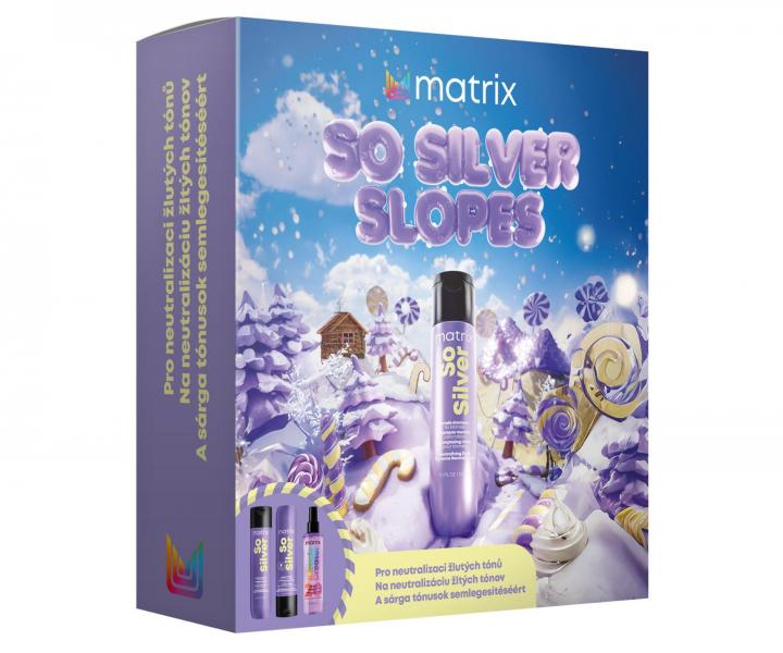 Zestaw upominkowy neutralizuj�cy ��te odcienie do w�os�w blond i z pasemkami Matrix So Silver Slopes