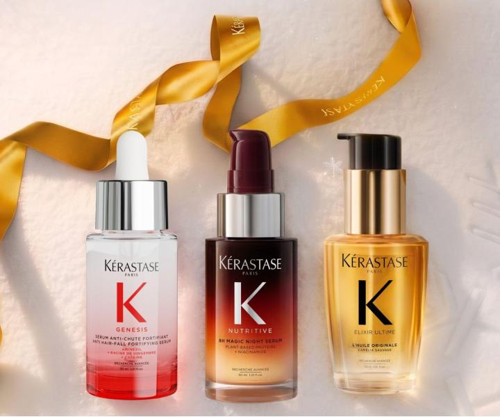 Zestaw upominkowy zapewniaj�cy w�osom intensywny po�ysk, si�� i nawil�enie K�rastase Mini Iconics Trio Set