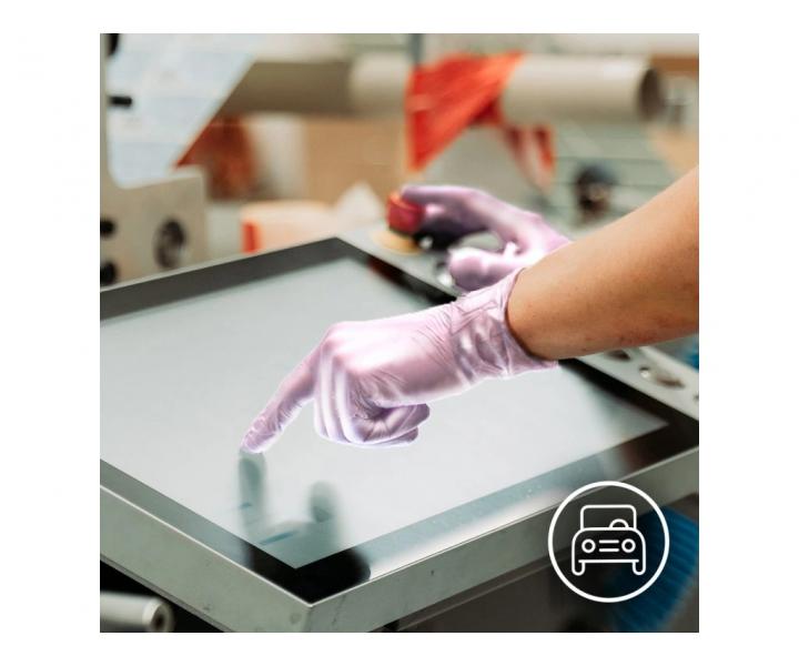 Rkawiczki nitrylowe Espeon Nitril Sparkle - 100 szt - rowe perowe - XS