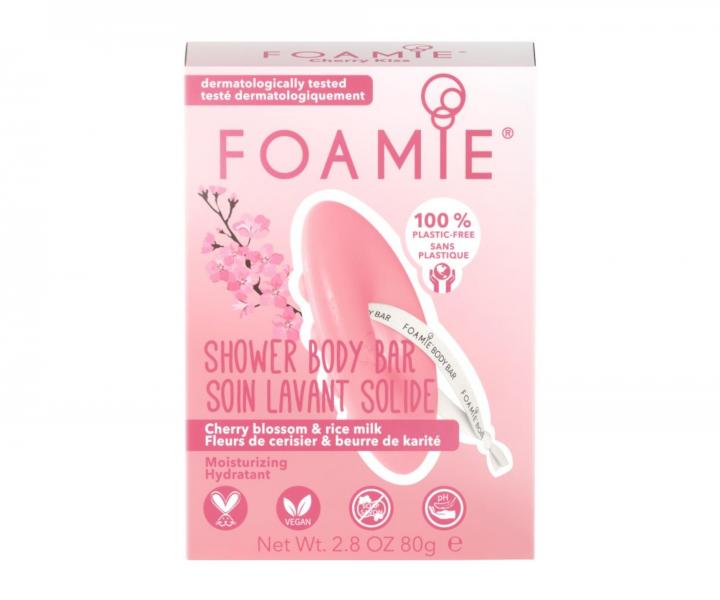 Piel�gnacja pod prysznic w kostce dla kobiet Foamie Shower Body Bar Cherry Kiss - 80 g
