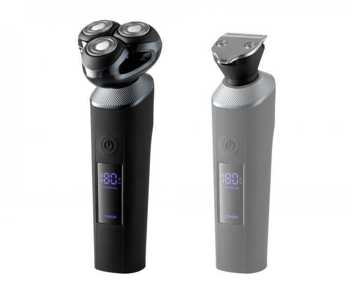 Golarka rotacyjna z trymerem samoczyszczca Sencor SMS 7000BK - czarna