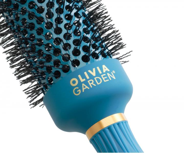 Okr�g�a szczotka do w�os�w Olivia Garden NanoThermic Speed XL Peacock - 24 mm