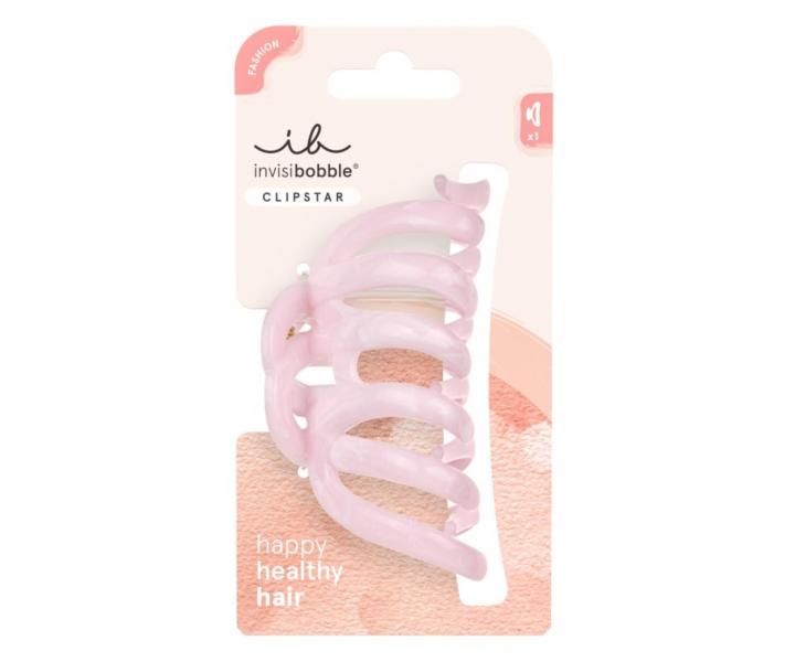Klamra do g�stych i d�ugich w�os�w Invisibobble Clipstar L Rose Glimmer - jasnor�owa