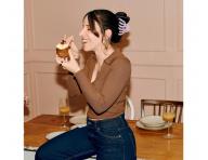 Klamra do g�stych i d�ugich w�os�w Invisibobble Clipstar L Rose Glimmer - jasnor�owa