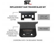 Profesjonalny trymer do w�os�w z wymiennymi akumulatorami Supreme Trimmer Recharge ST777 - czarny