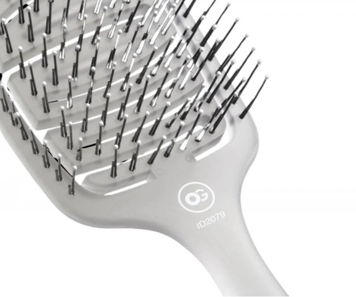 Szczotka do wosw Olivia Garden iDetangle Care Flex Medium Hair - szara