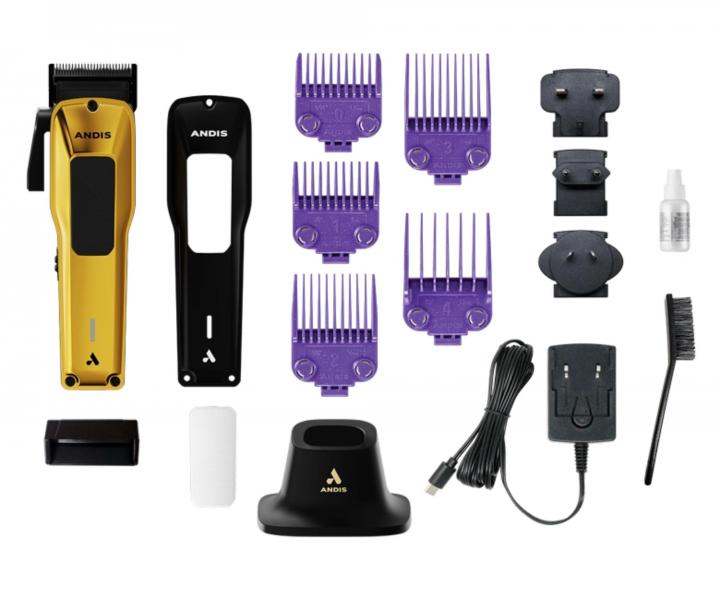 Profesjonalna maszynka do w�os�w z wymienn� obudow� Andis Phenom Clipper 562118 - czarna/z�ota