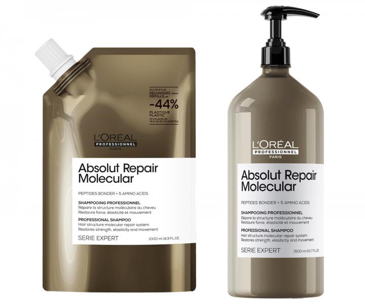 Szampon do wosw zniszczonych Loral Professionnel Serie Expert Absolut Repair Molecular - 1000 ml - zapas