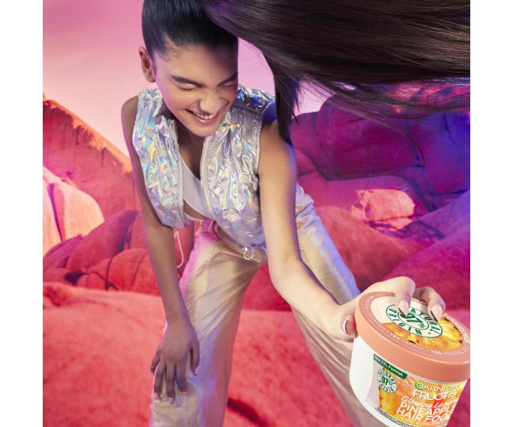 Maska rozwietlajca do wosw dugich Garnier Fructis Pineapple Hair Food 3 Usages Mask - 400 ml