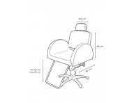 Fotel fryzjerski Original Best Buy Rhne - czarny - II. jako - rysy na metalowej czci oparcia