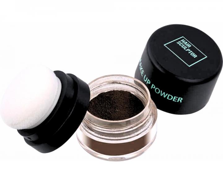 Puder do maskowania odrost�w i siwych w�os�w Sibel Hair Make-up Powder - ciemny br�z - 3 g