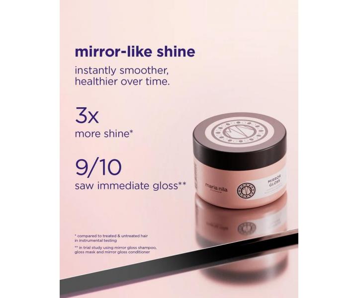 Maska od�ywcza nadaj�ca l�ni�cy po�ysk i wyg�adzaj�ca w�osy Maria Nila Mirror Gloss High Shine Hair Mask - 250 ml