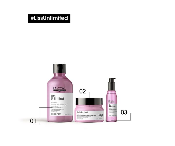 Szampon wygadzajcy do wosw niesfornych Loral Professionnel Serie Expert Liss Unlimited - 300 ml