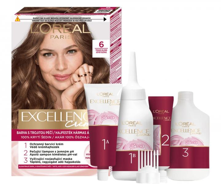 Farba do trwa�ej koloryzacji Lor�al Excellence Creme - 6 ciemny blond