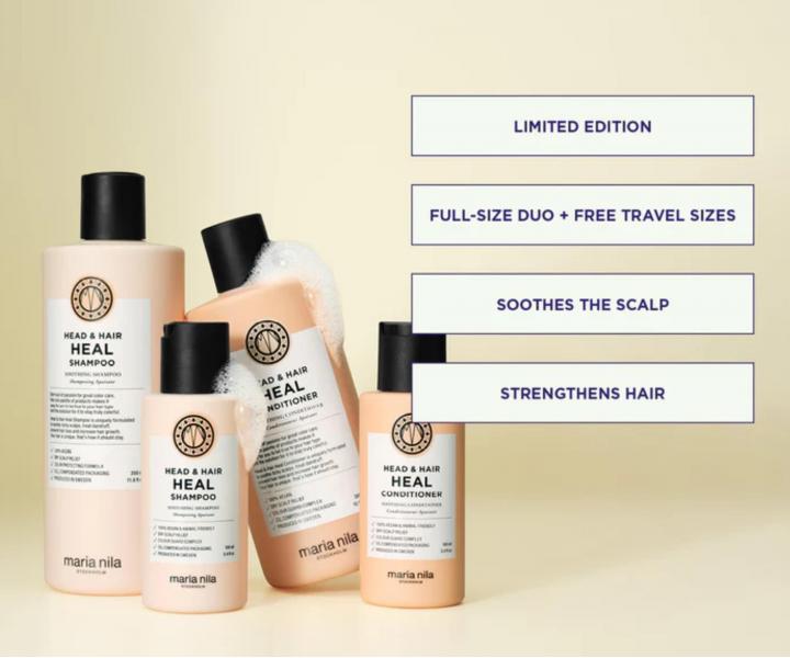Zestaw upominkowy dla zdrowej sk�ry g�owy Maria Nila Head & Hair Heal Beauty Bag + kosmetyczka gratis