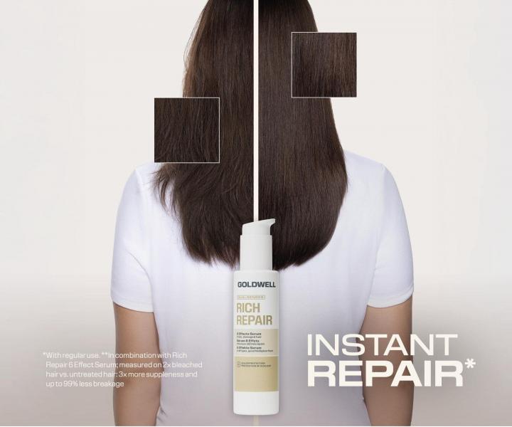 Serum regeneruj�ce bez sp�ukiwania do w�os�w suchych i zniszczonych Goldwell Dualsenses Rich Repair 6 Effects Serum - 100 ml