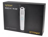 Profesjonalny trymer do w�os�w z wymiennymi akumulatorami Supreme Trimmer Recharge ST777/W - bia�y