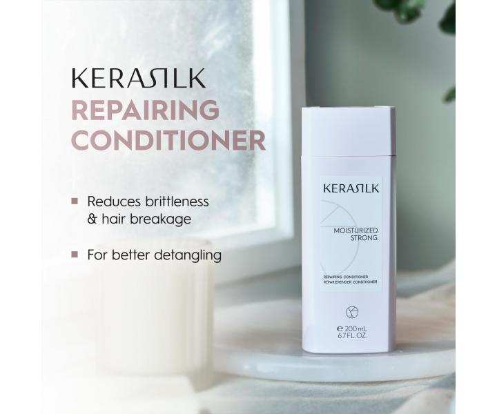 Zestaw upominkowy regenerujcy do wosw suchych i zniszczonych Kerasilk Recovery Set + kosmetyczka gratis