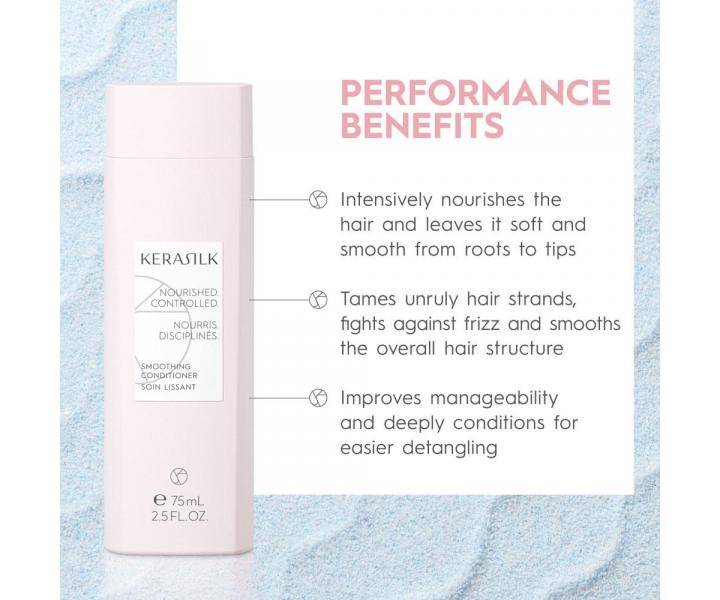 Zestaw podrny wygadzajcy do wosw krconych i niesfornych Kerasilk Smoothing Travel Set + kosmetyczka gratis