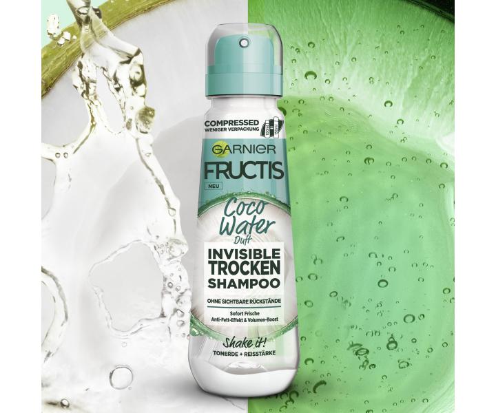 Suchy szampon o zapachu wody kokosowej Garnier Fructis Invisible Trocken Shampoo - 100 ml