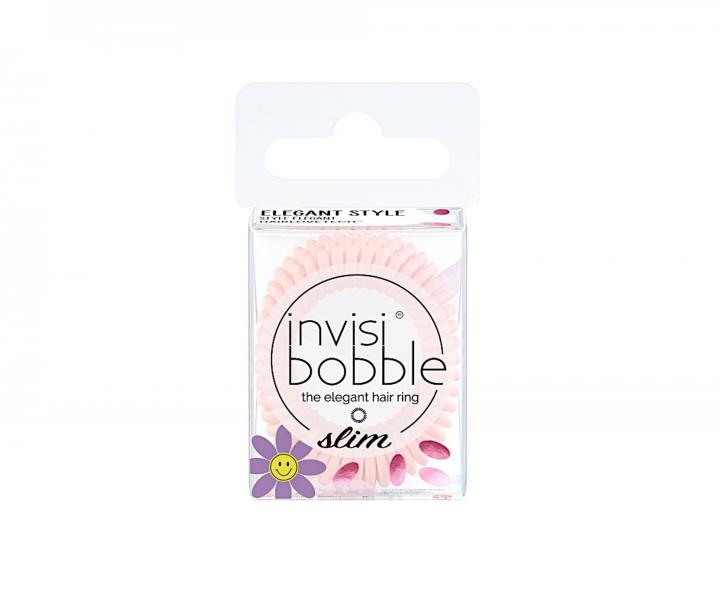 Gumka do wosw spiralka cienka Invisibobble Slim Retro Dreamin' Cuter Than You Pink - rowa - 3 szt.