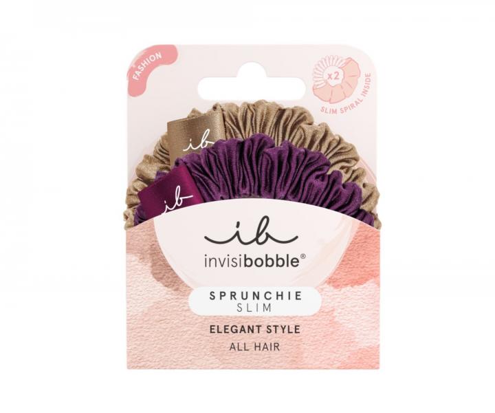 Ozdobne gumki spiralki do wosw Invisibobble Sprunchie Slim The Snuggle Is Real - 2 szt.