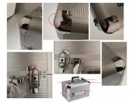 Profesjonalny kufer fryzjerski i kosmetyczny Eurostil Professional - srebrny II. jako�� - wady na powierzchni