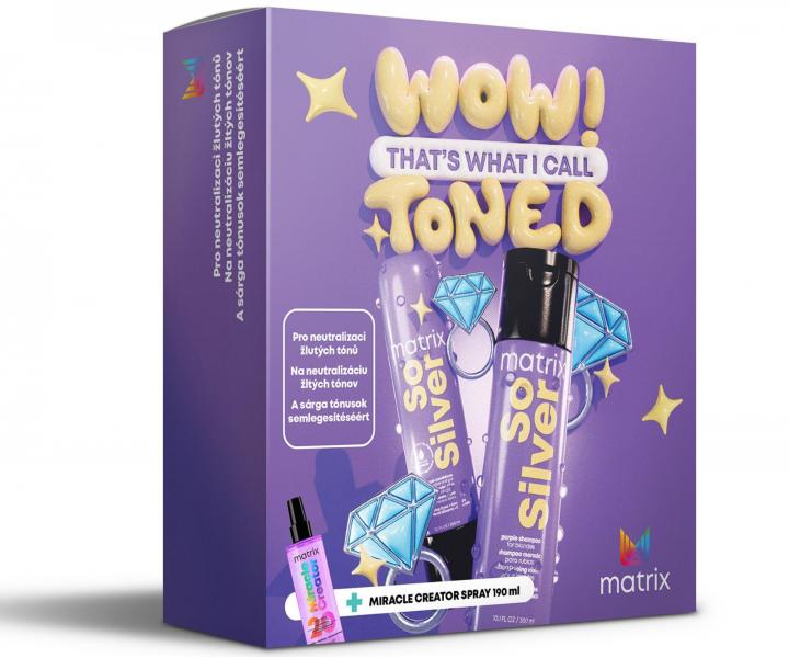 Zestaw upominkowy neutralizujcy te odcienie do wosw blond i z pasemkami Matrix So Silver