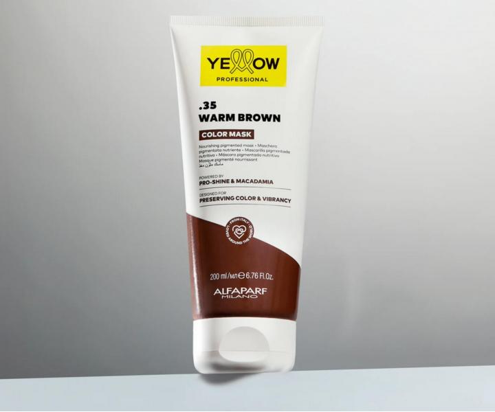 Od�ywcza maska koloryzuj�ca Yellow Professional Color Mask .35 Warm Brown - 200 ml - ciep�y br�z