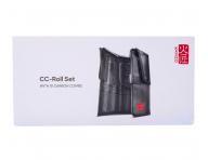 Zestaw profesjonalnych grzebieni karbonowych w etui Kasho CC-Roll Set - czarny
