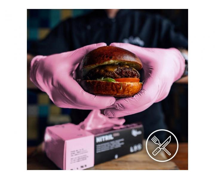 Rkawiczki nitrylowe Espeon Nitril Comfort - 100 szt - rowe - M