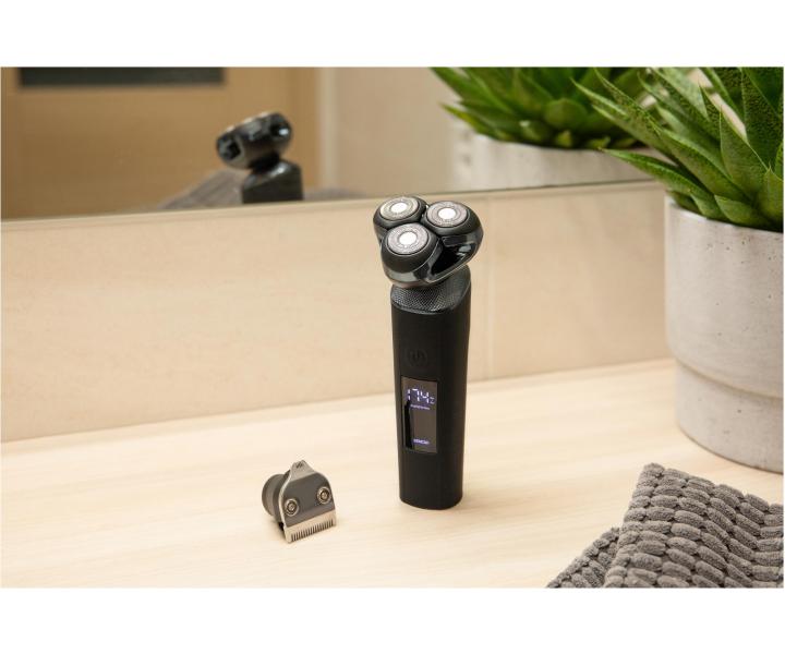 Golarka rotacyjna z trymerem samoczyszczca Sencor SMS 7000BK - czarna