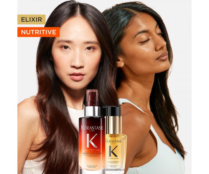 Zestaw upominkowy z olejkiem i serum na noc do w�os�w suchych K�rastase Iconics