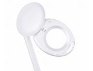LED lampa z lup� na statywie oraz z uchwytem do blatu Weelko Mega+ White- 5 dioptrii
