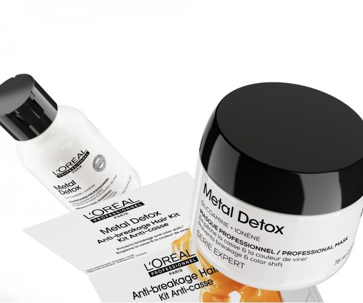 Zestaw podr�ny do w�os�w farbowanych i zniszczonych Lor�al Professionnel Serie Expert Metal Detox Anti-Breakage Hair Kit