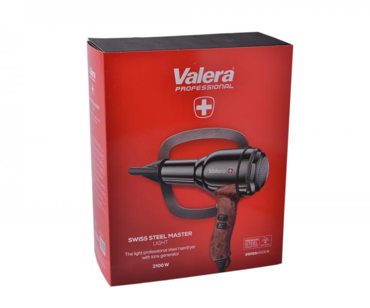 Lekka profesjonalna suszarka do wosw z jonizacj Valera Professional Swiss Steel Master Light - 2100 W - czarny chrom