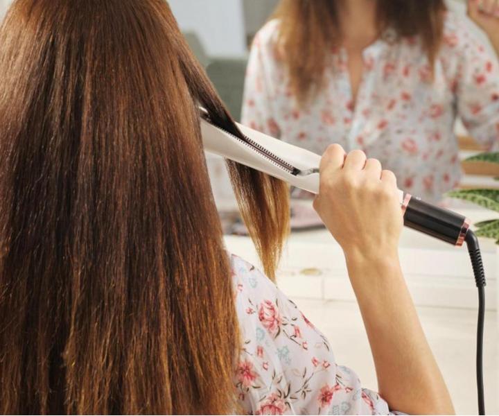 Prostownica i lokwka do wosw 2 w 1 Sencor SHI 4600GD - perowo-biaa