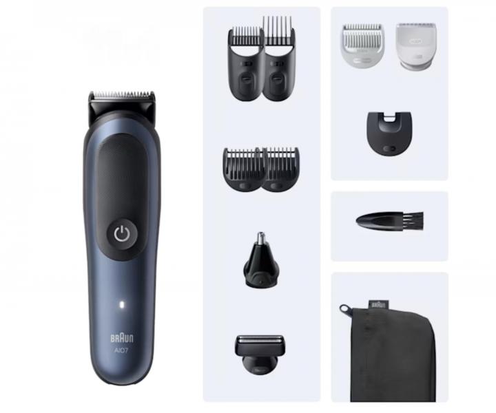 Wielofunkcyjny trymer do w�os�w, brody i cia�a Braun Series 7 AIO7540 - niebieski